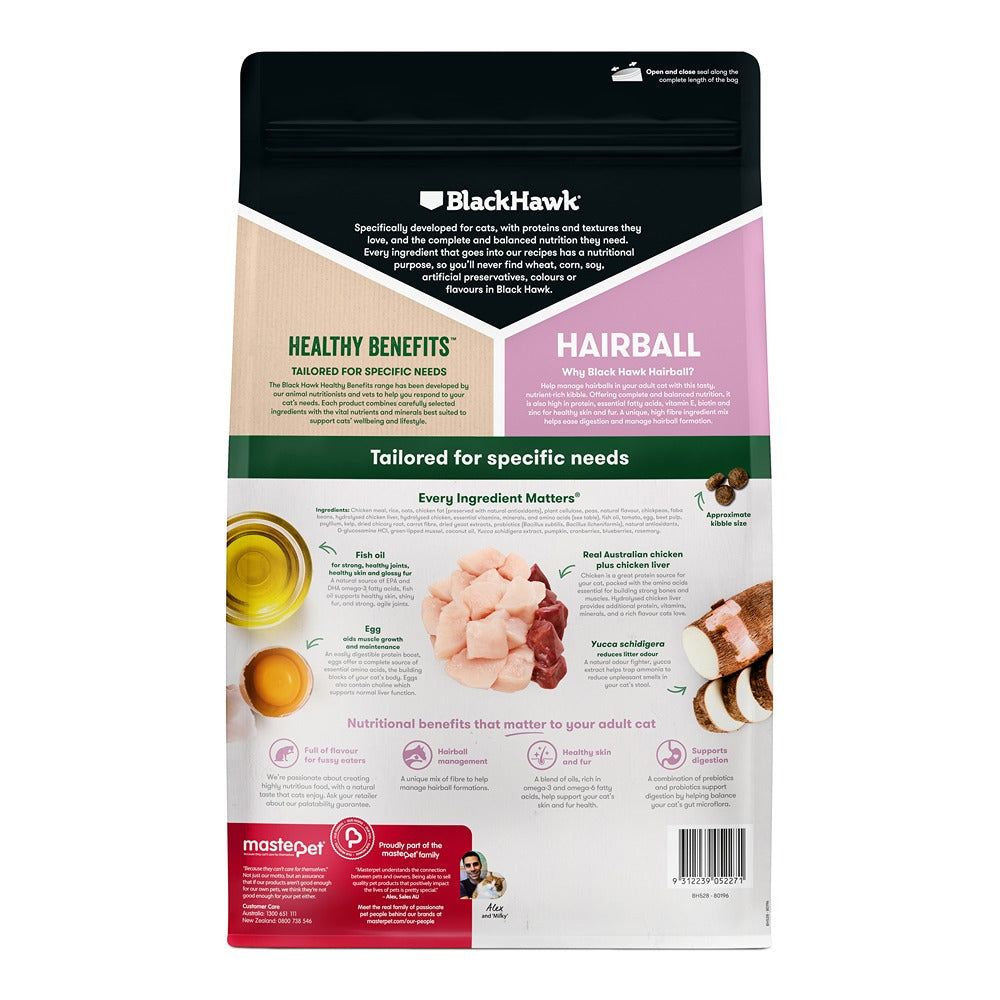 Black Hawk Healthy Benefits Hairball Chicken Dry Cat Food