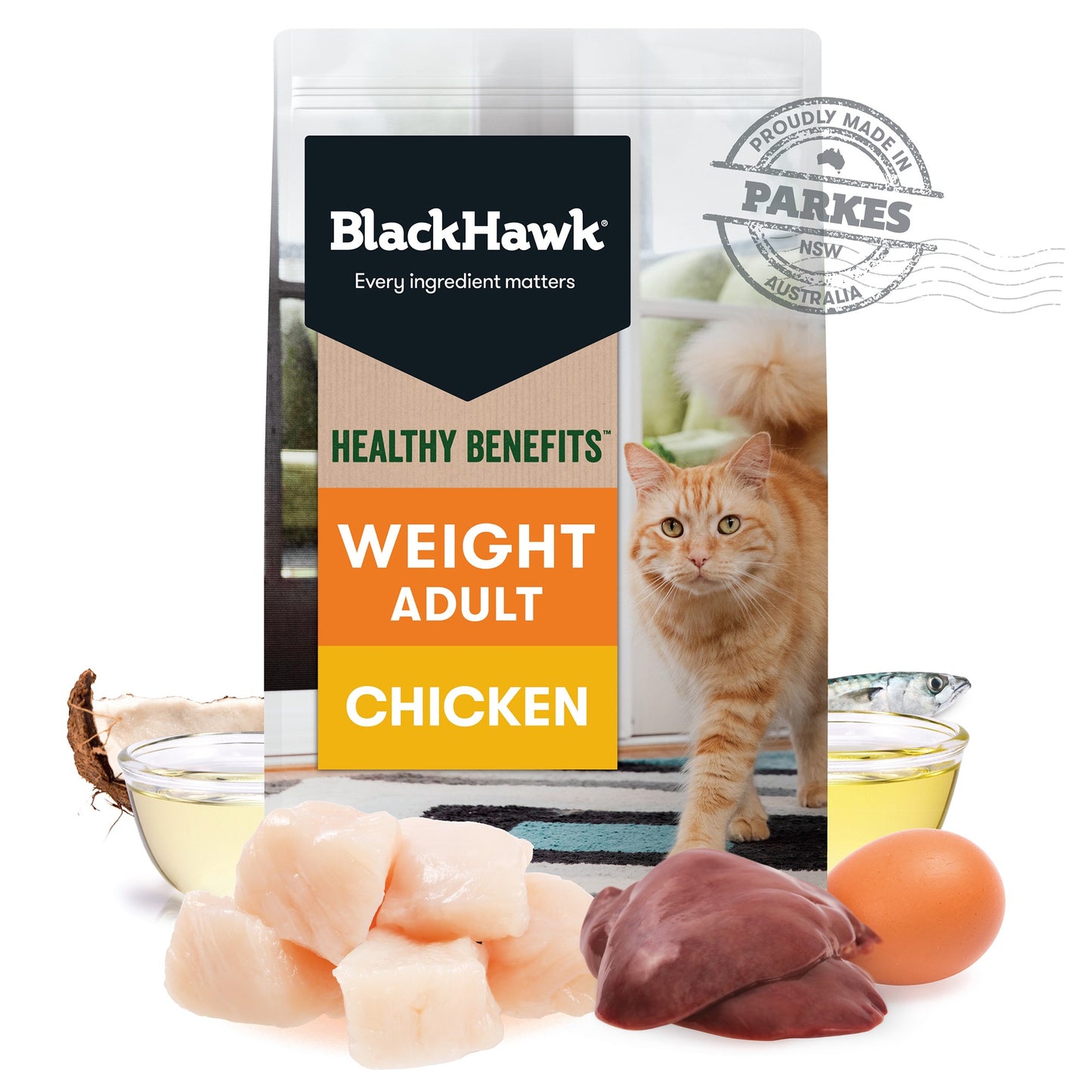 Black Hawk Healthy Benefits Weight Management Chicken Dry Cat Food