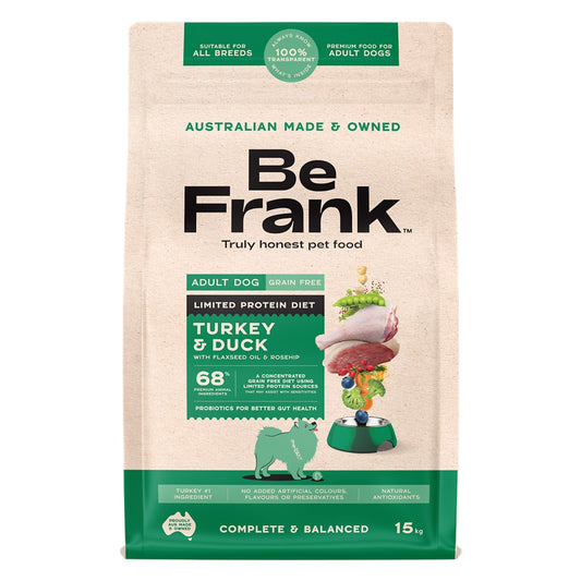 Be Frank Grain Free Duck & Turkey Dry Dog Food