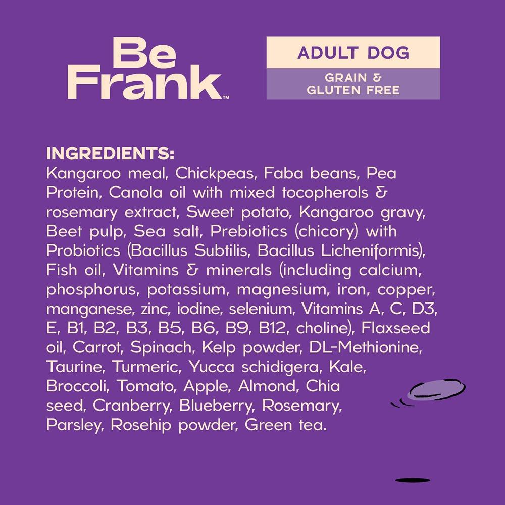 Be Frank Grain Free Kangaroo Single Protein Dry Dog Food