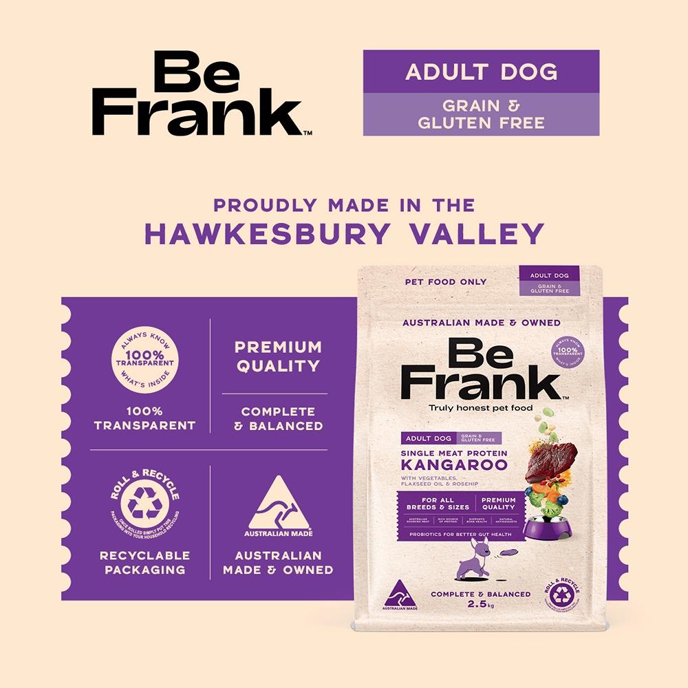 Be Frank Grain Free Kangaroo Single Protein Dry Dog Food