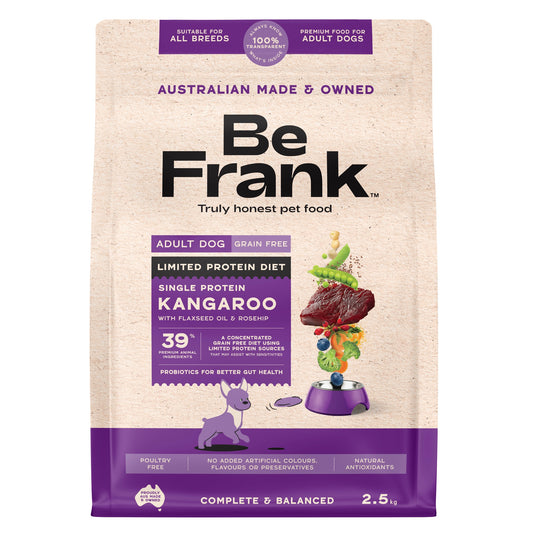 Be Frank Grain Free Kangaroo Single Protein Dry Dog Food