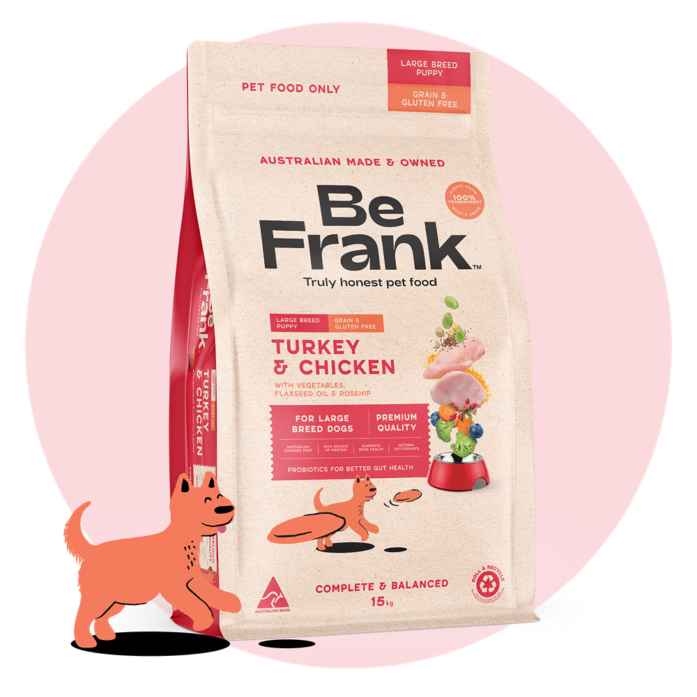 Be Frank Large Breed Puppy Grain Free Turkey & Chicken Dry Dog Food