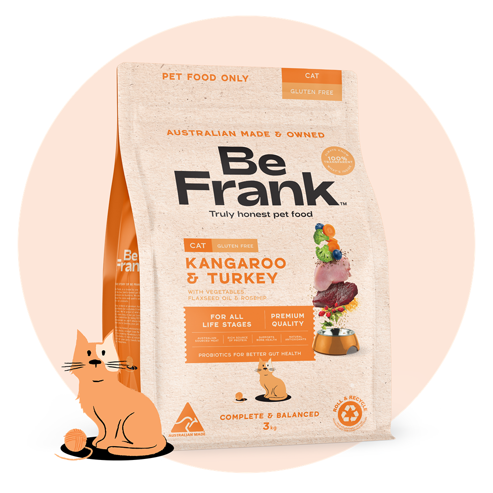 Be Frank Kangaroo & Turkey Dry Cat Food 3kg