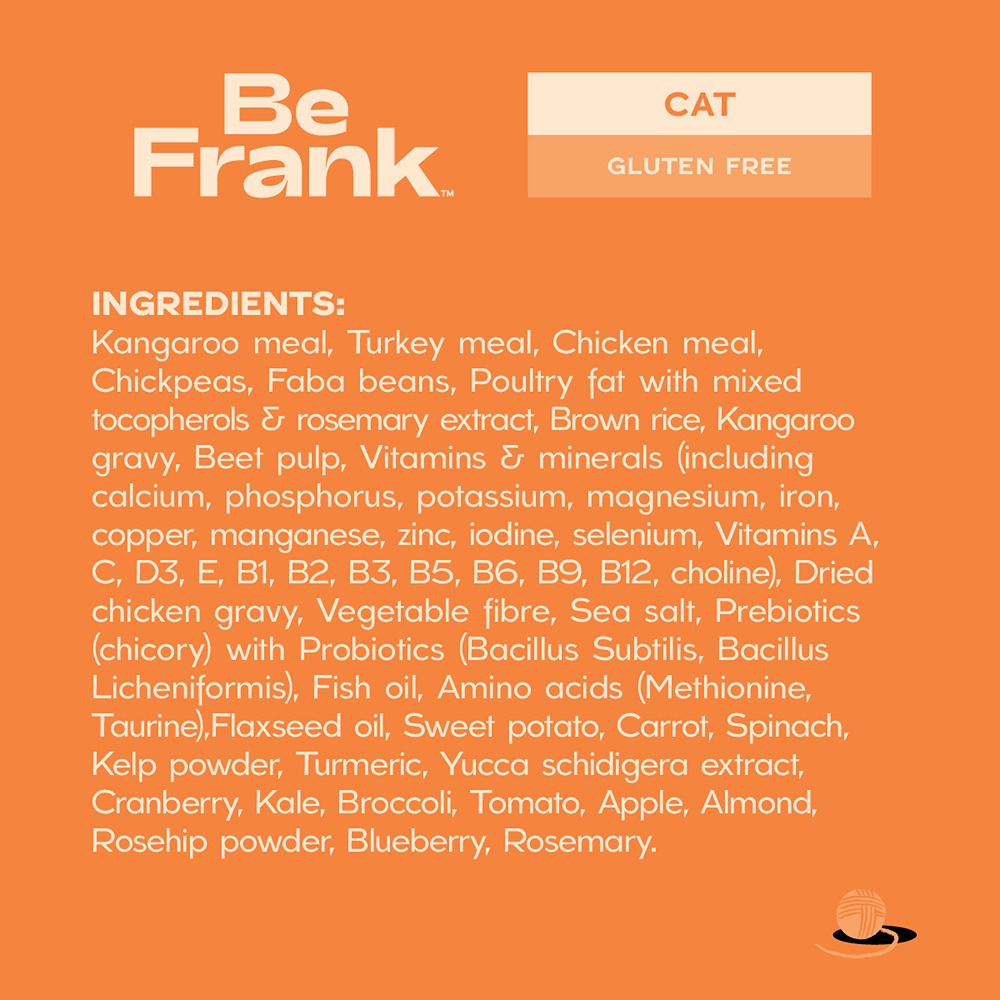 Be Frank Kangaroo & Turkey Dry Cat Food 3kg