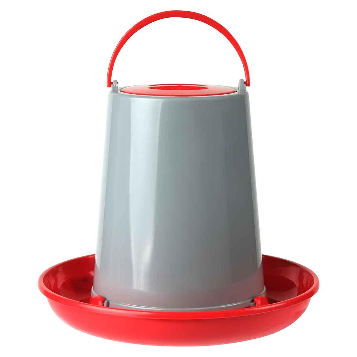Lexi & Me Poultry Feeder Red & Grey
