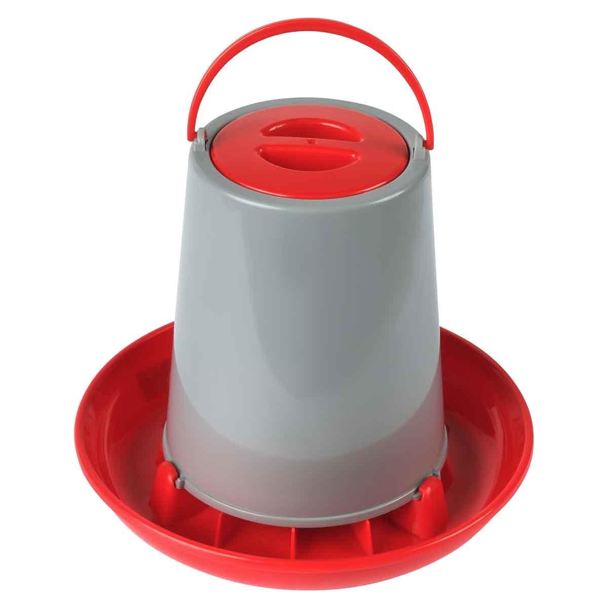Lexi & Me Poultry Feeder Red & Grey