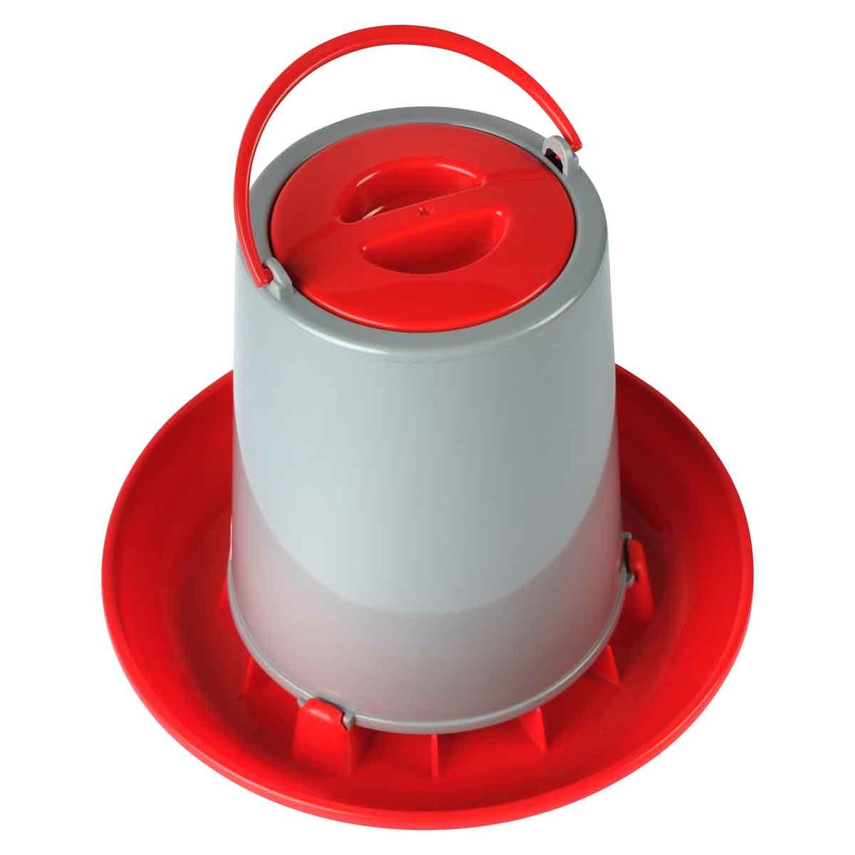 Lexi & Me Poultry Feeder Red & Grey