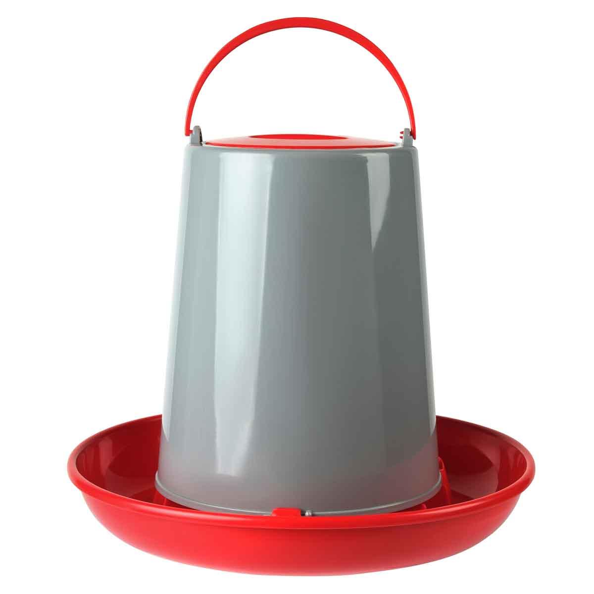 Lexi & Me Poultry Feeder Red & Grey