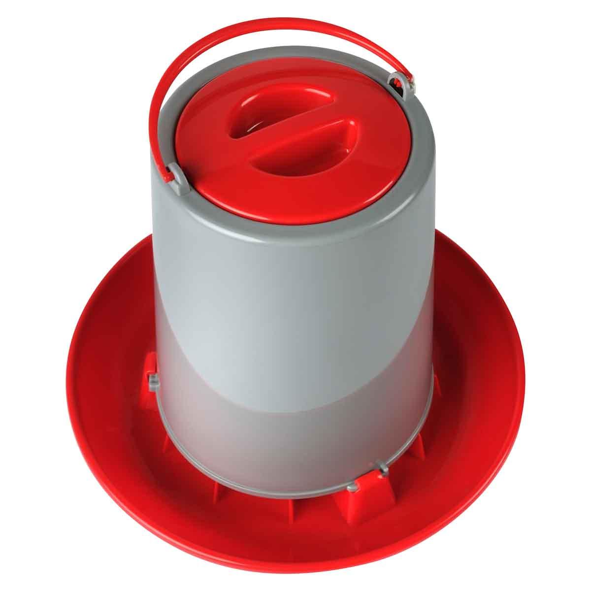 Lexi & Me Poultry Feeder Red & Grey