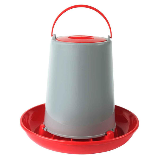 Lexi & Me Poultry Feeder Red & Grey