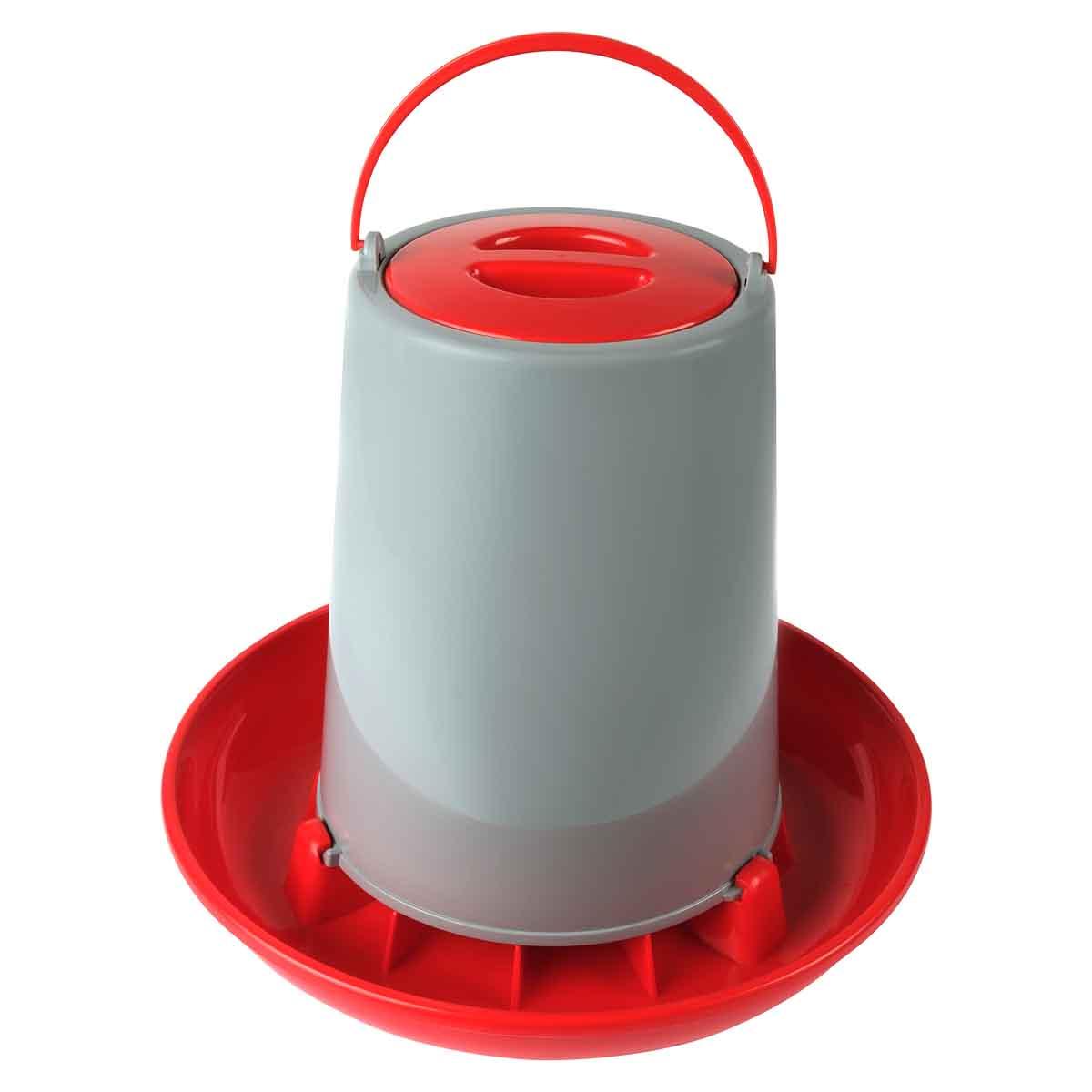 Lexi & Me Poultry Feeder Red & Grey