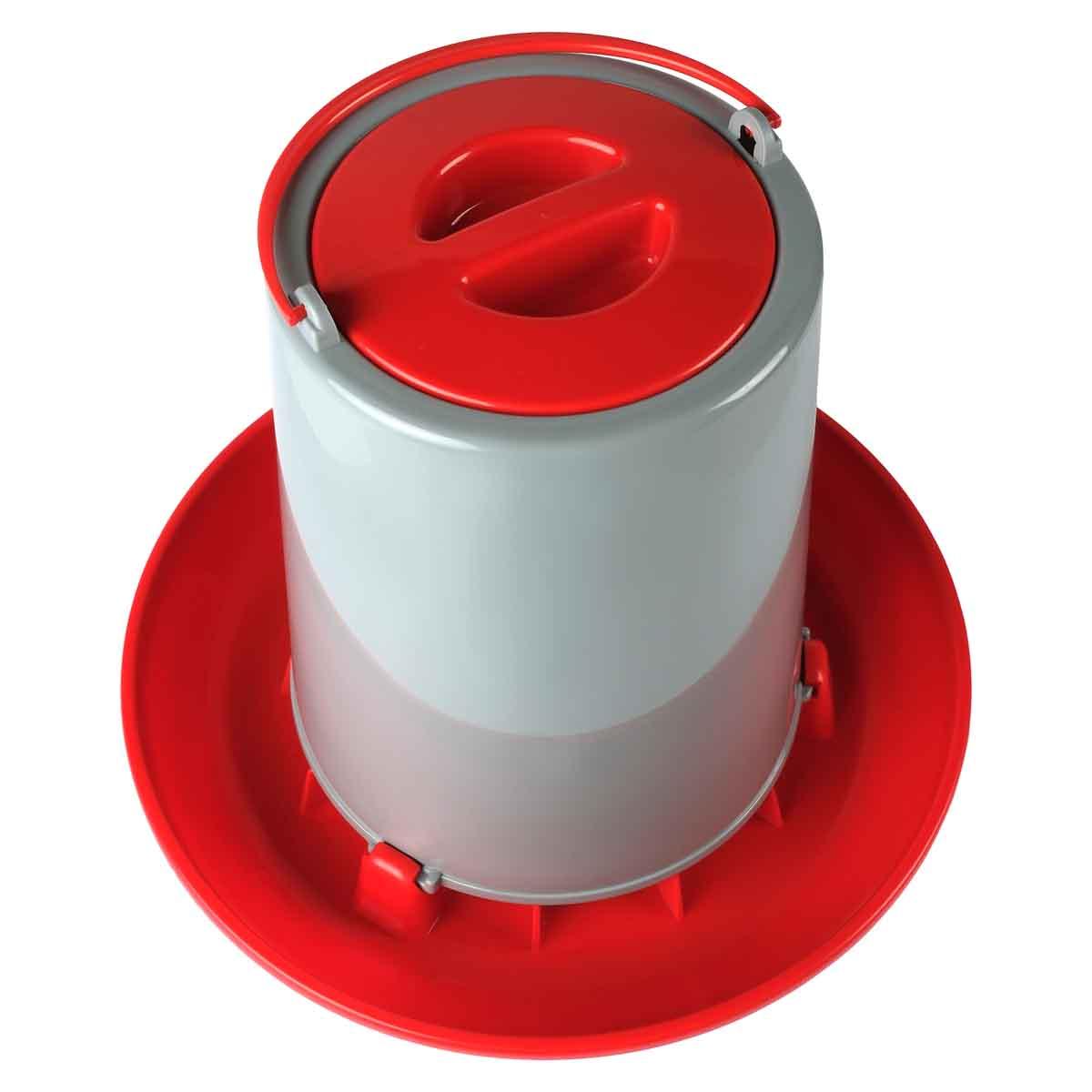 Lexi & Me Poultry Feeder Red & Grey
