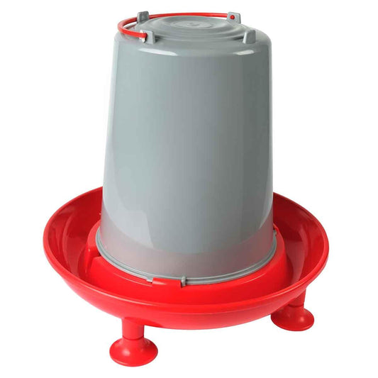 Lexi & Me Poultry Waterer Red & Grey