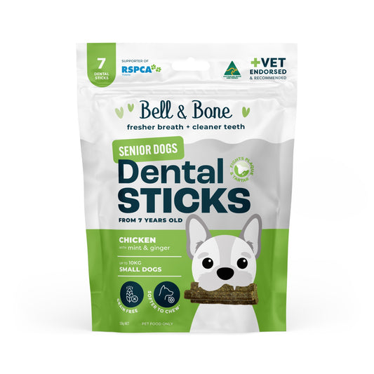 Bell & Bone Senior Chicken Dental Stick Dog Treats