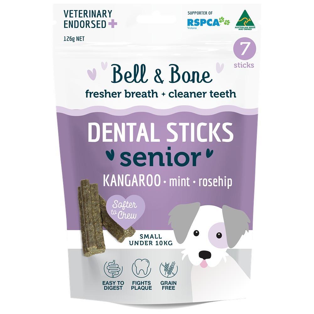 Bell & Bone Kangaroo Senior Dental Sticks Dog Treats