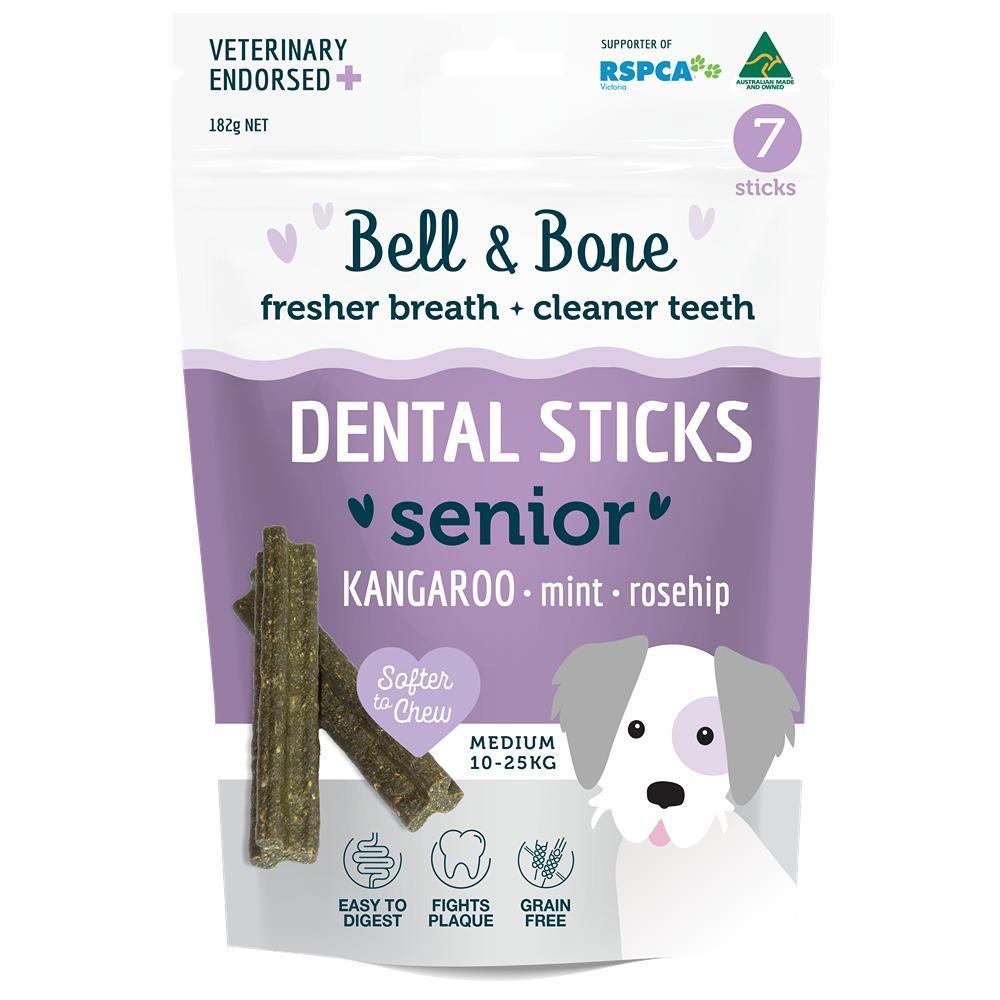 Bell & Bone Kangaroo Senior Dental Sticks Dog Treats