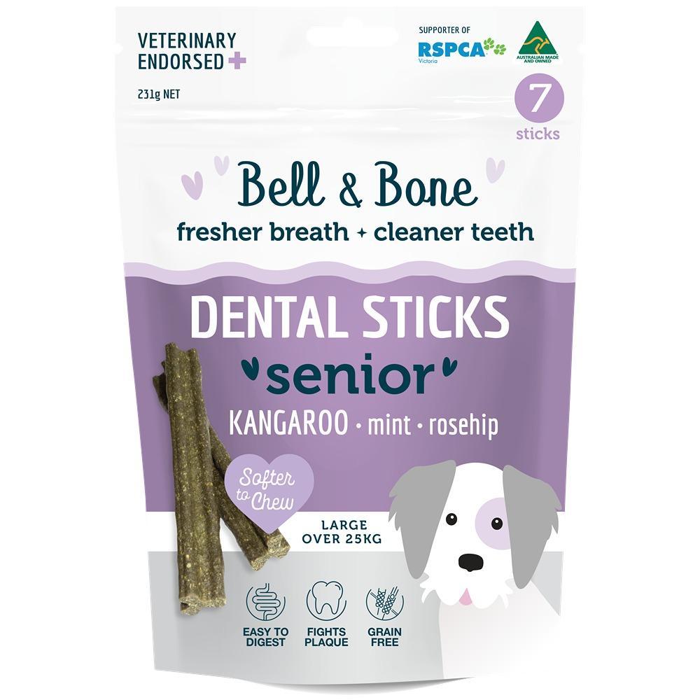 Bell & Bone Kangaroo Senior Dental Sticks Dog Treats