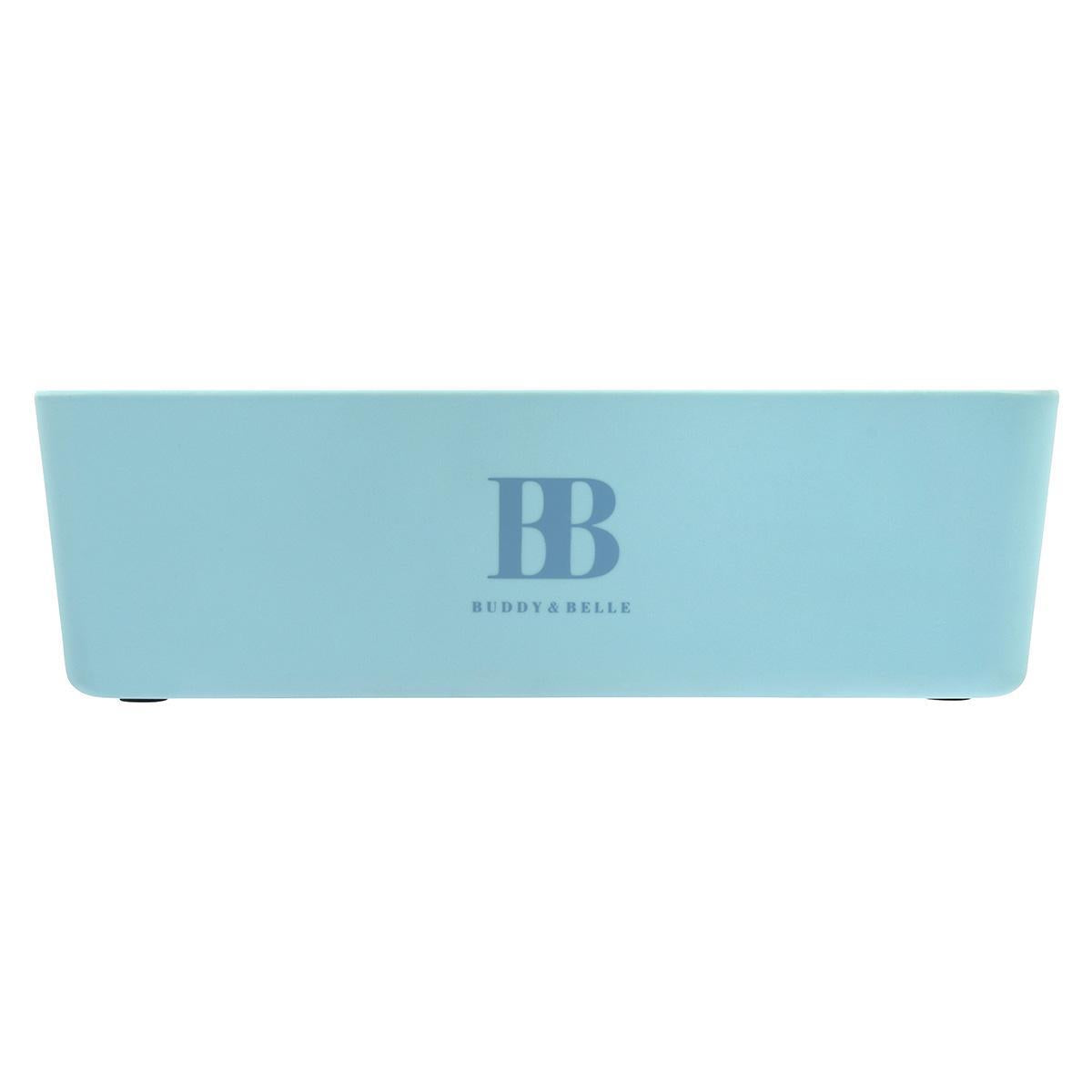 Buddy & Belle Rectangular Pet Bowl Sea Blue Large