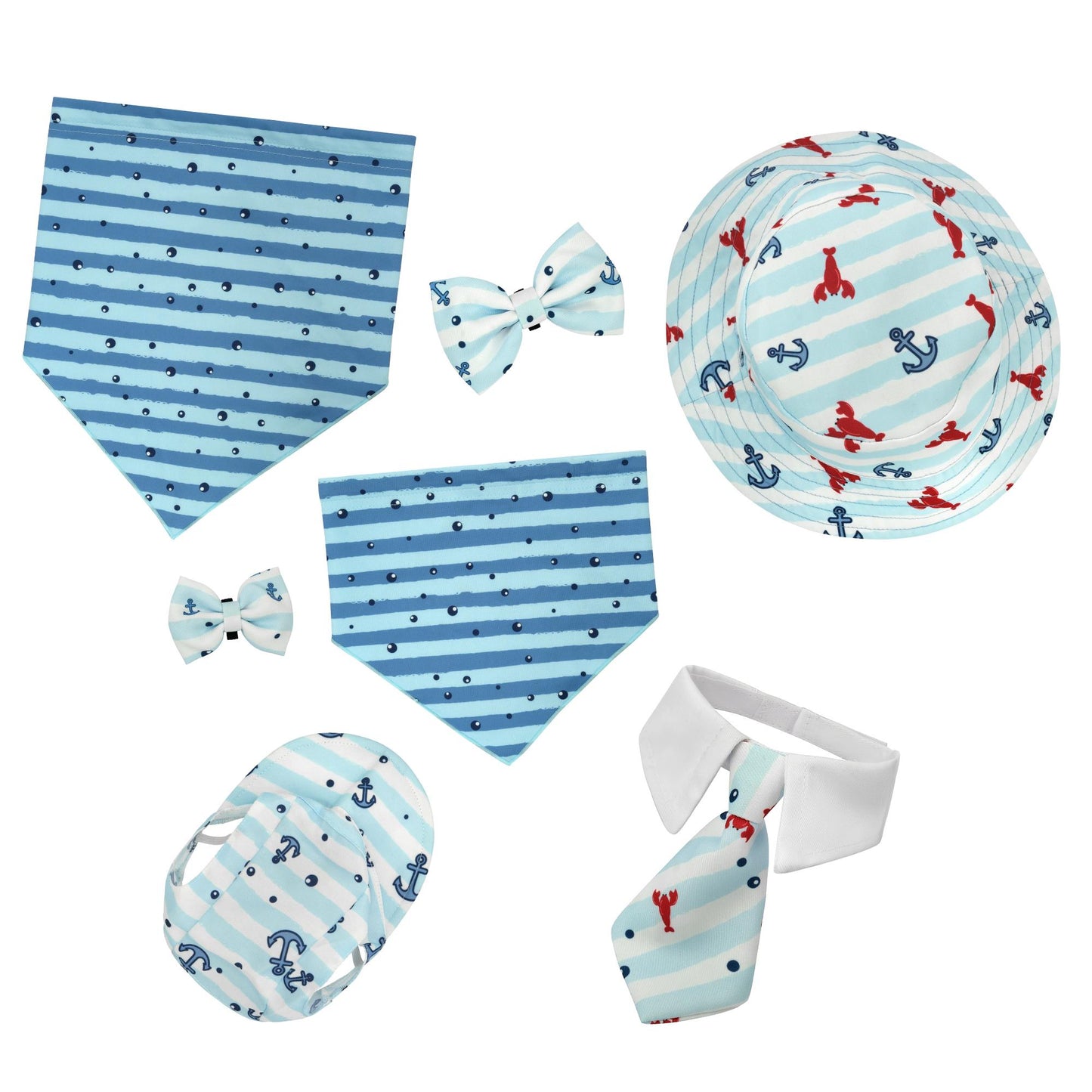 Lexi & Me Dog Bow Tie Marine Anchor