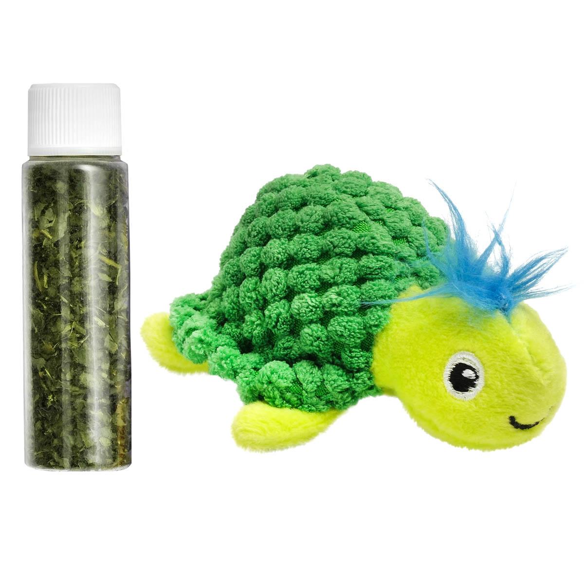 Lexi & Me Cat Plush Toy Turtle with Catnip