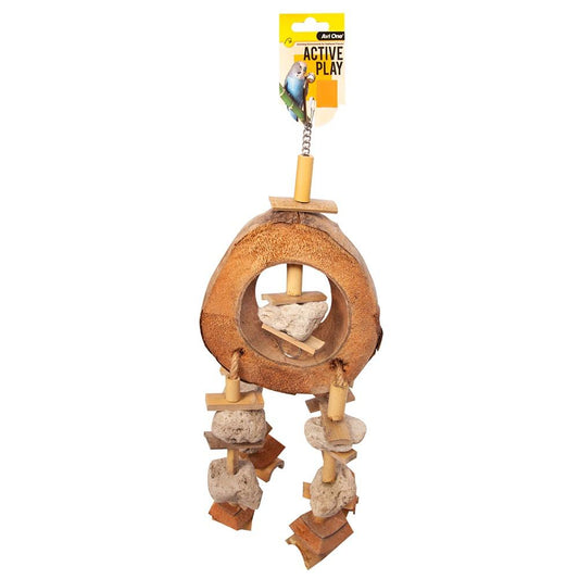 Avi One Pumice & Coconut Ring with Bamboo Bird Toy 54cm