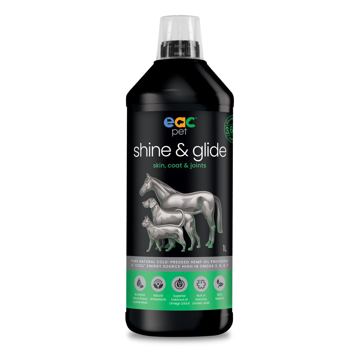 Evolution Shine & Glide Hemp Oil Horse Supplement