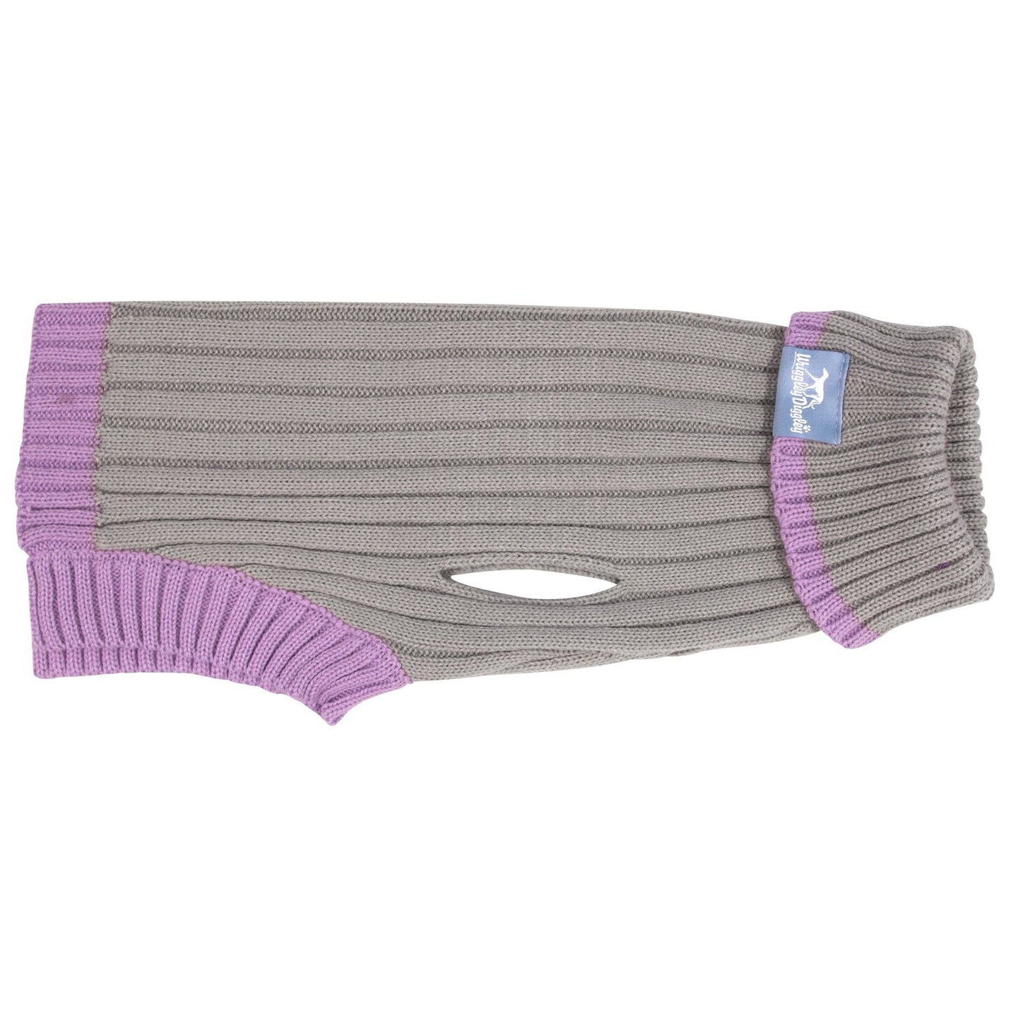 Wriggley Diggley Dog Knitwear Oatmeal Lilac