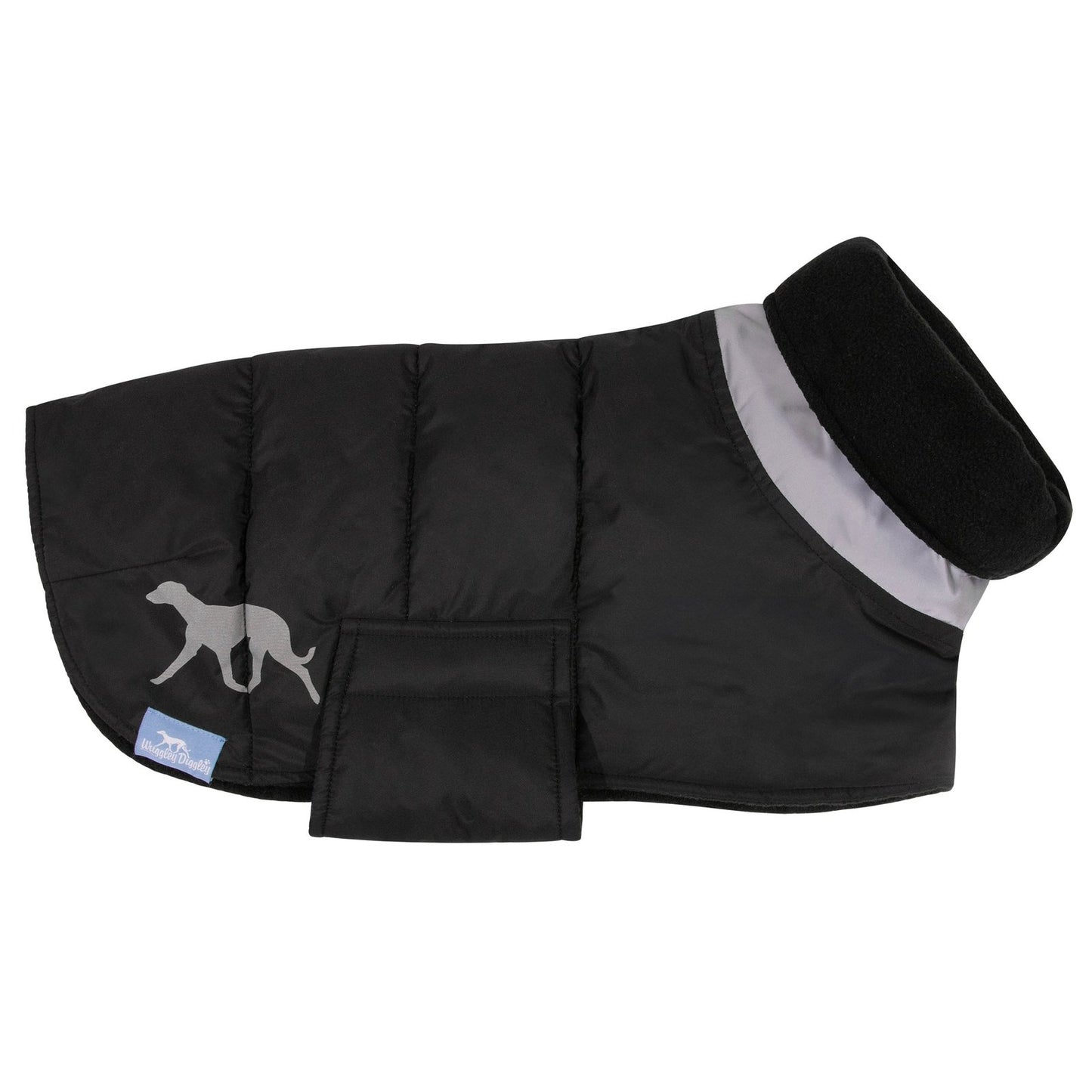 Wriggley Diggley Barker Parker Dog Coat Black