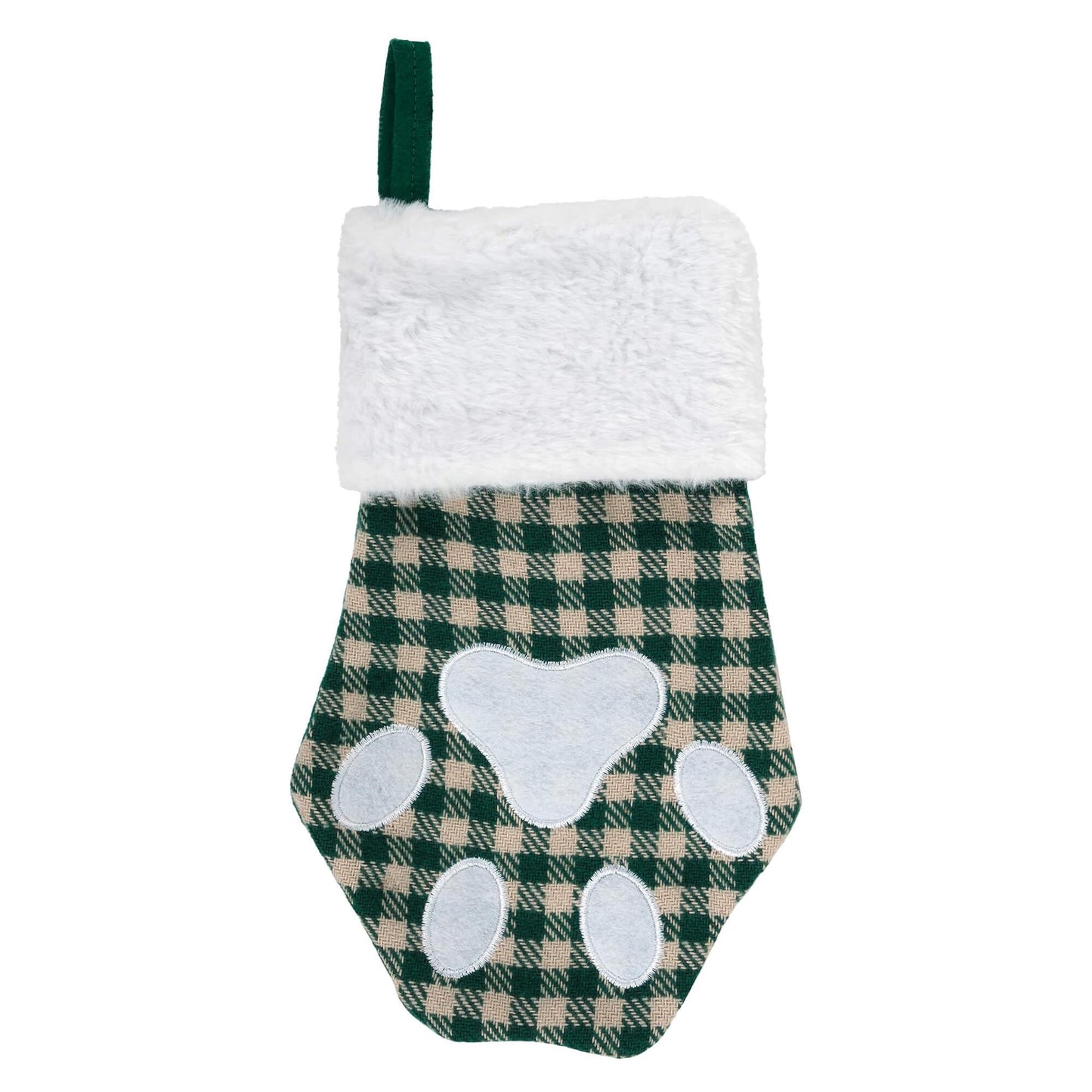 Petstock Foundation Christmas Paw Stocking Green Check