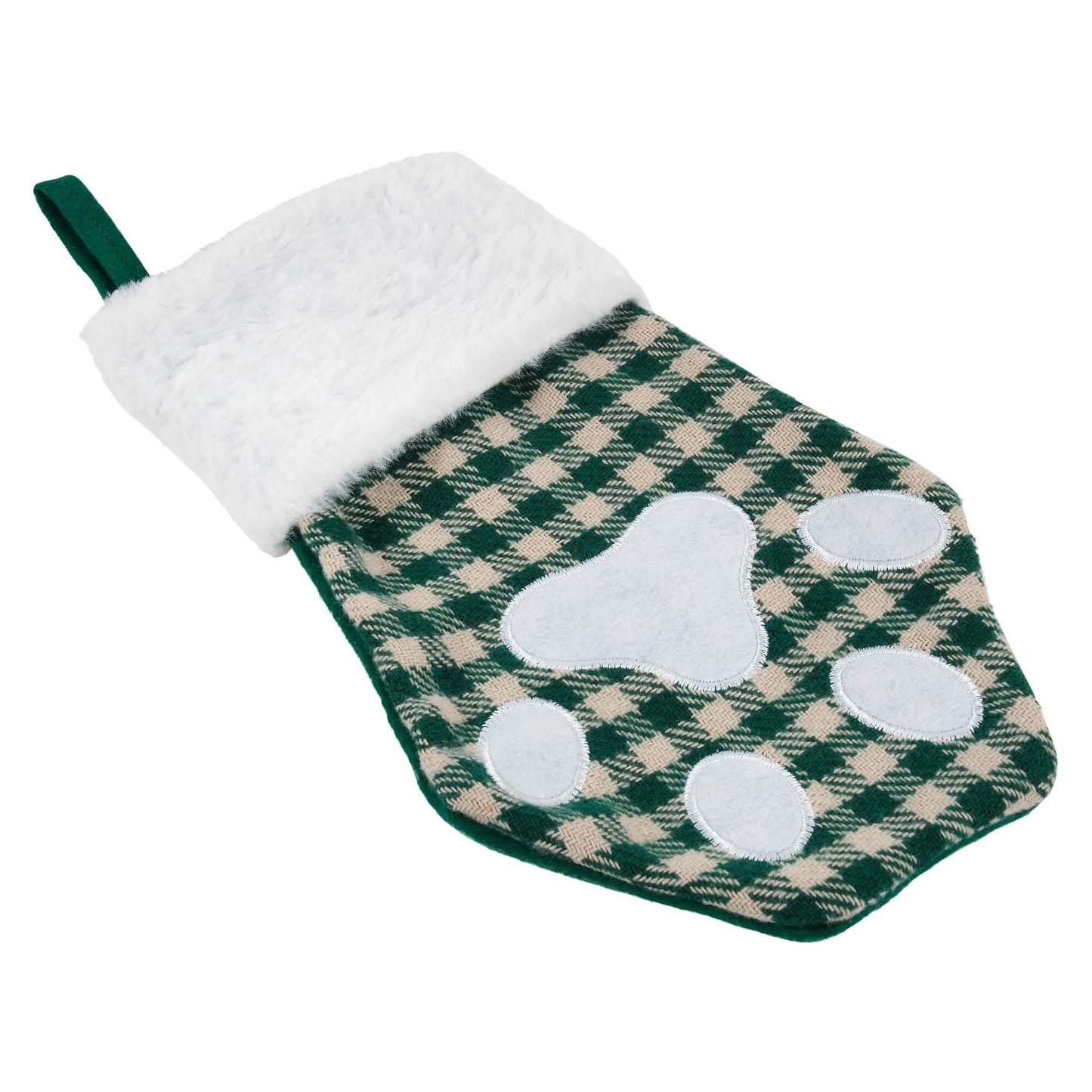 Petstock Foundation Christmas Paw Stocking Green Check