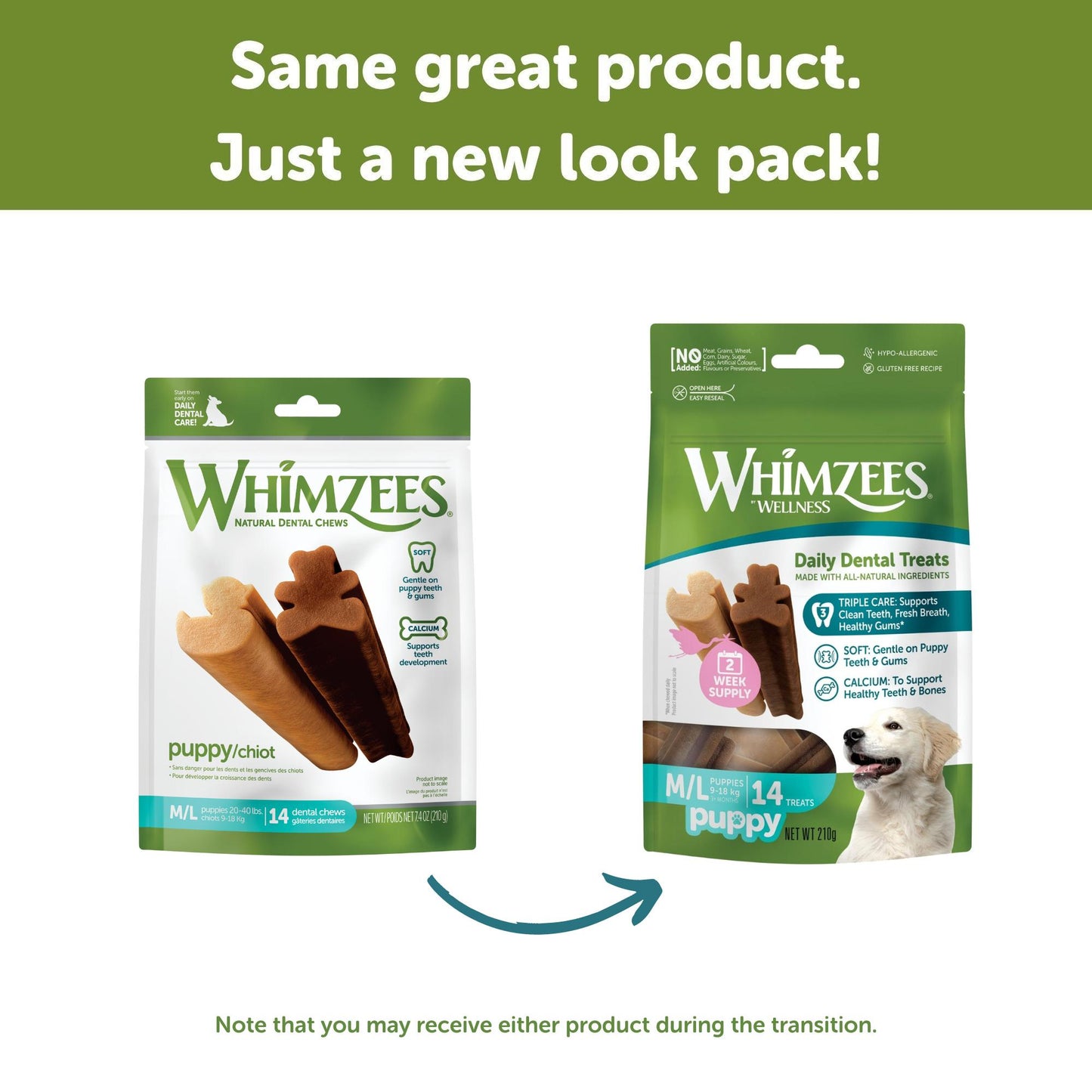 Whimzees Medium & Large Breed Puppy Dog Treats