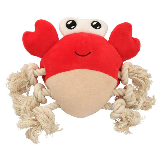 Lexi & Me Plush/Rope Dog Toy Crab