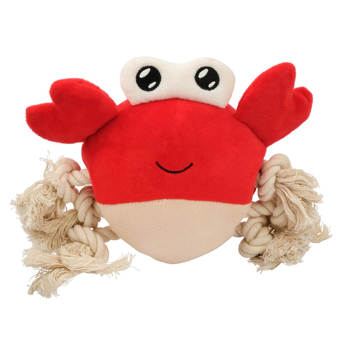Lexi & Me Plush/Rope Dog Toy Crab