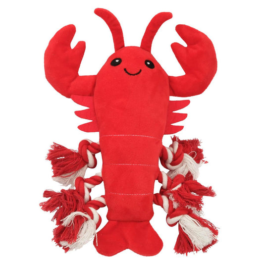 Lexi & Me Plush/Rope Dog Toy Lobster