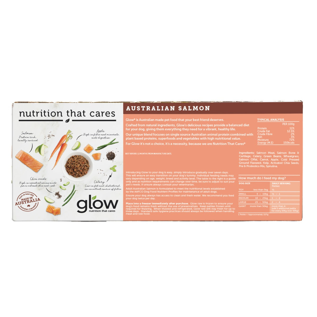 Glow Adult Australian Salmon Raw Dog Food 2.72kg