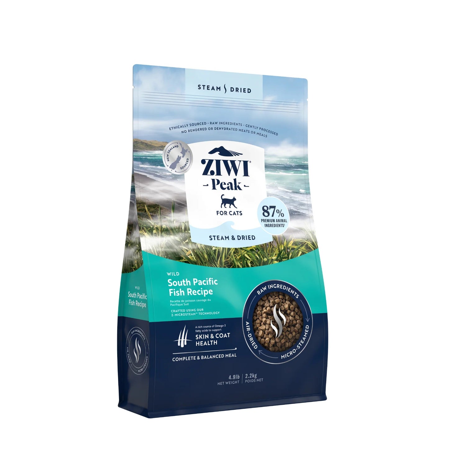 Ziwi Peak Steam & Dried Wild South Pacific Fish Dry Cat Food