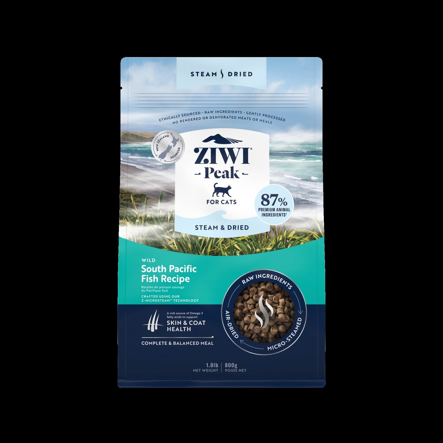 Ziwi Peak Steam & Dried Wild South Pacific Fish Dry Cat Food