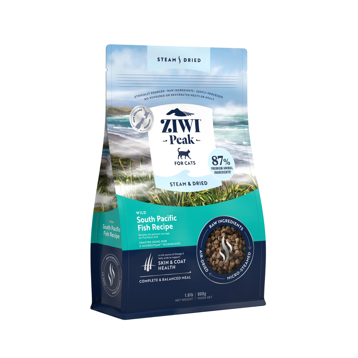 Ziwi Peak Steam & Dried Wild South Pacific Fish Dry Cat Food