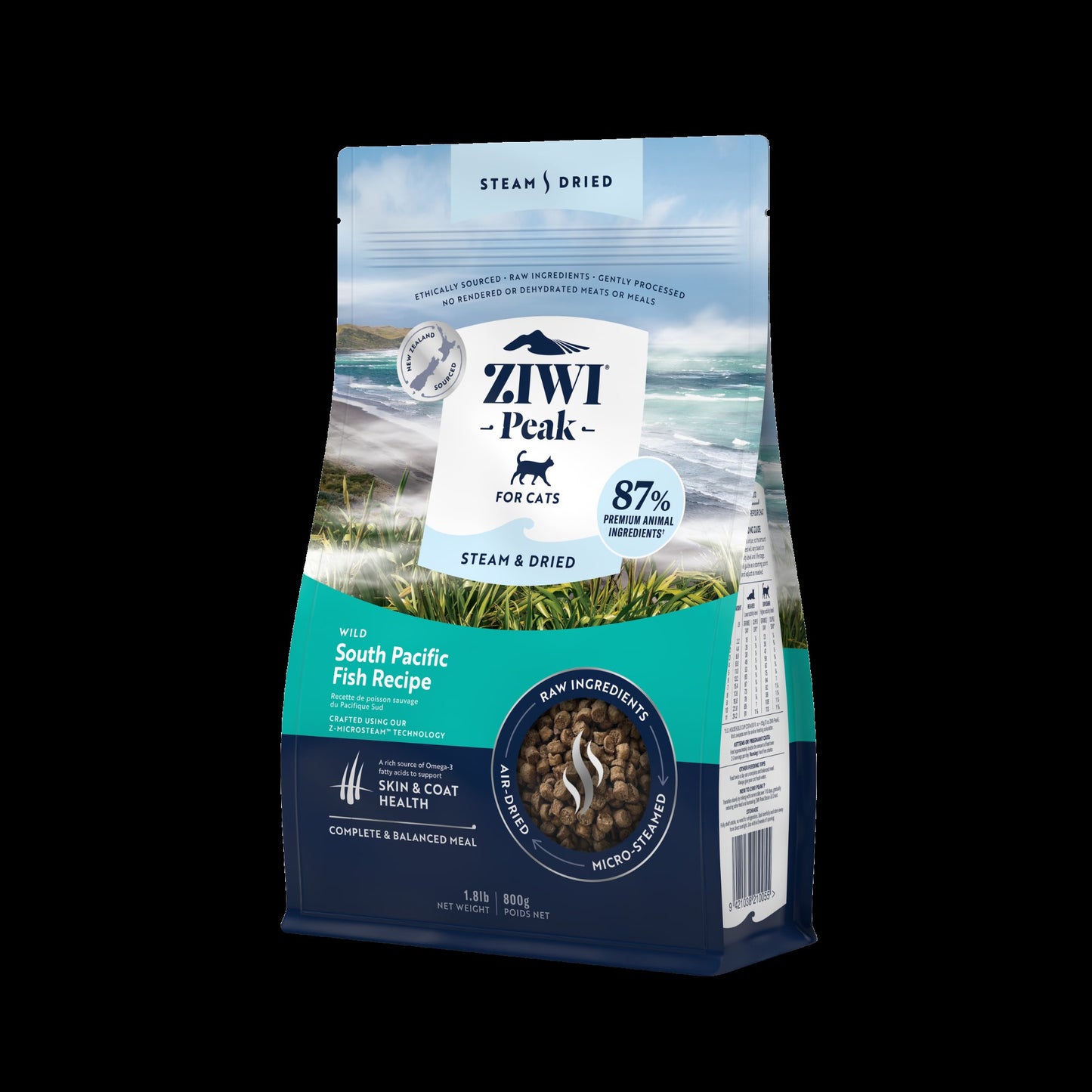 Ziwi Peak Steam & Dried Wild South Pacific Fish Dry Cat Food