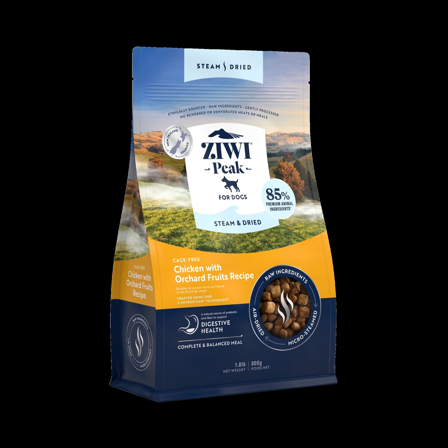 Ziwi Peak Steam & Dried Cage-free Chicken with Orchard Fruits Dry Dog Food