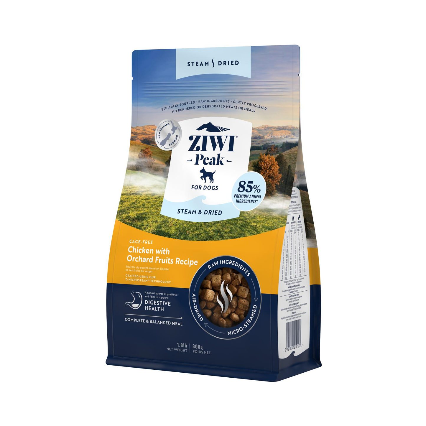 Ziwi Peak Steam & Dried Cage-free Chicken with Orchard Fruits Dry Dog Food