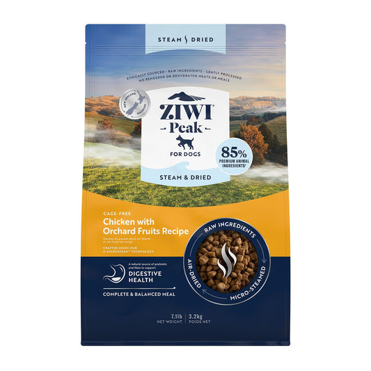 Ziwi Peak Steam & Dried Cage-free Chicken with Orchard Fruits Dry Dog Food