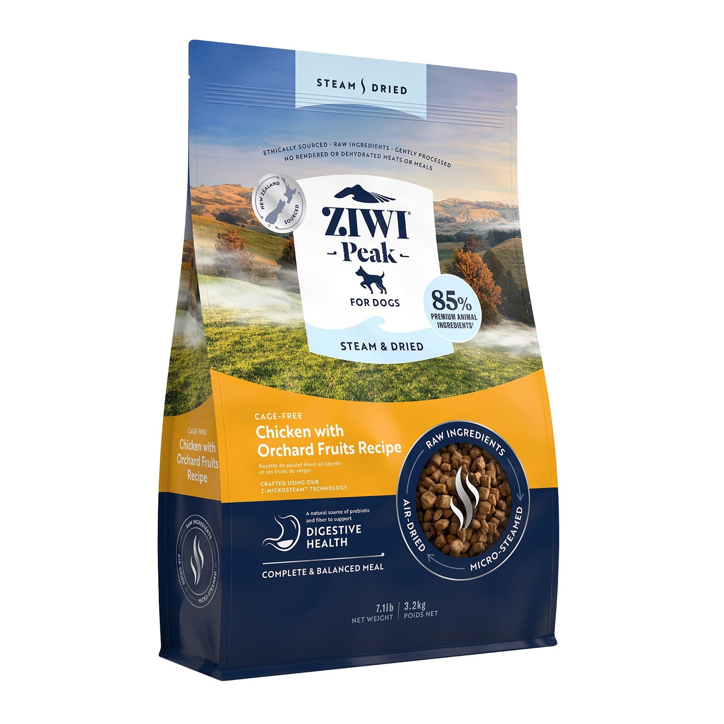 Ziwi Peak Steam & Dried Cage-free Chicken with Orchard Fruits Dry Dog Food