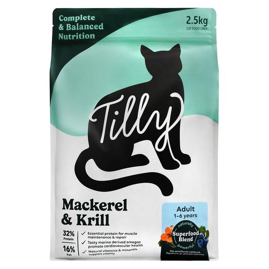 Tilly Adult Mackerel & Krill Dry Cat Food