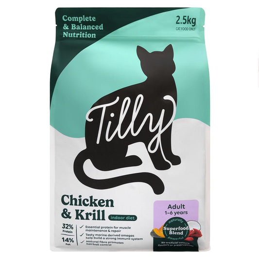 Tilly Indoor Adult Chicken & Krill Dry Cat Food