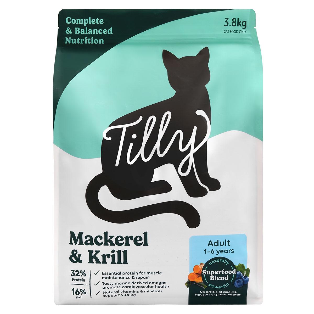 Tilly Adult Mackerel & Krill Dry Cat Food