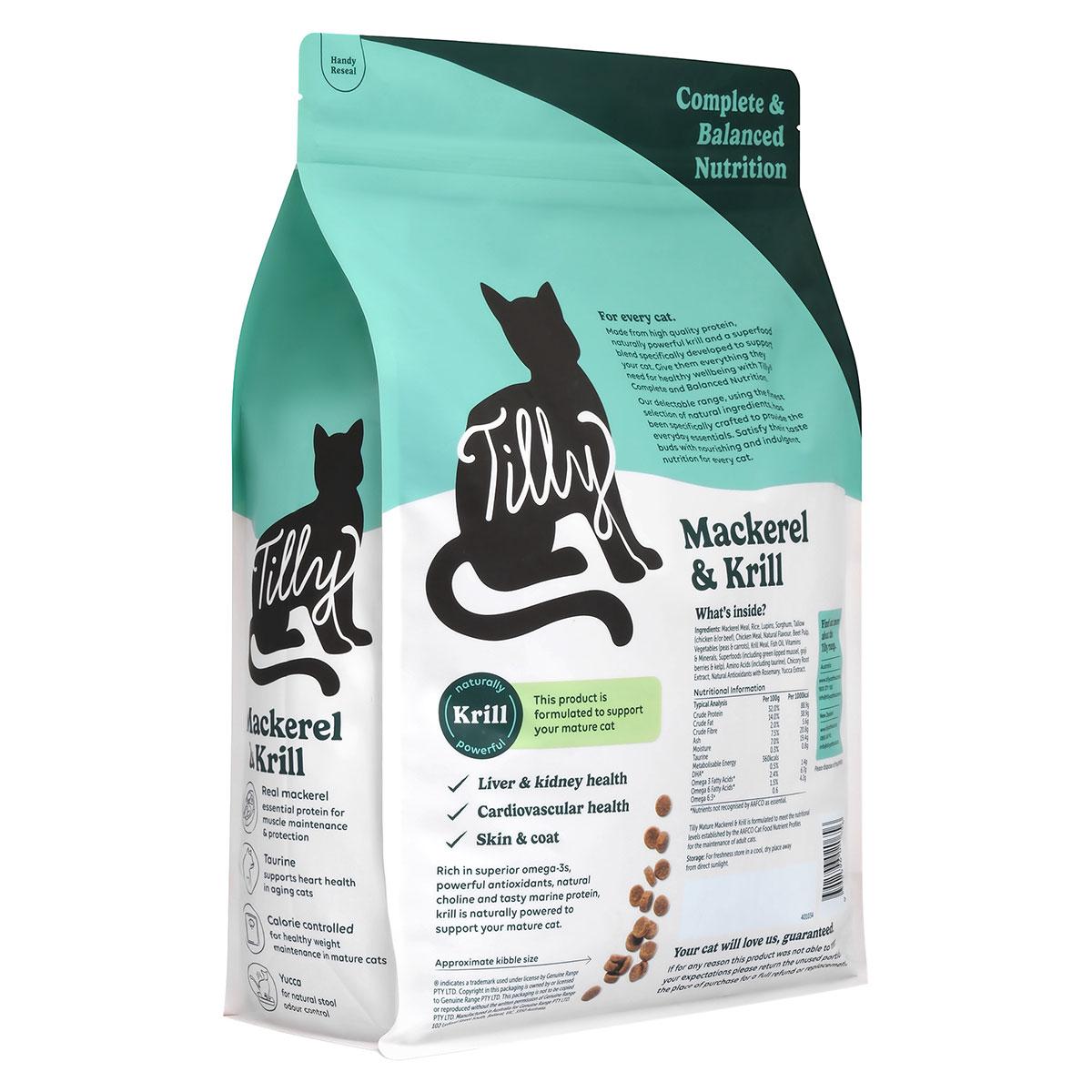 Tilly Mature Mackerel & Krill Dry Cat Food