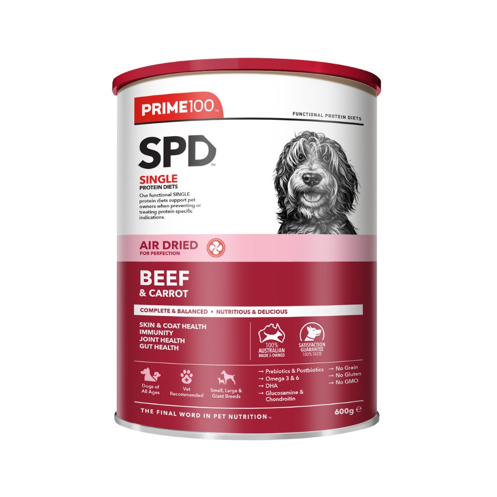Prime100 SPD Air Dried Beef & Carrot Dry Dog Food