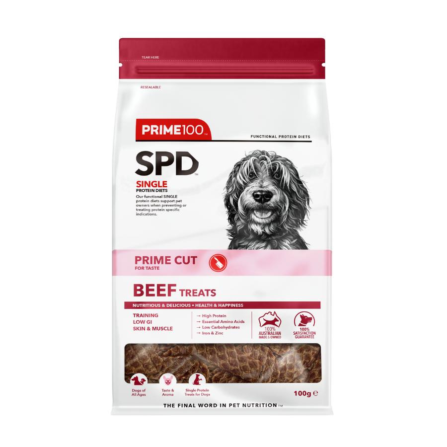 Prime100 SPD Prime Cut Beef Dog Treats 100g